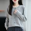 New Autumn and Winter Knitted Cardigan with A High-end Round-neck Spring Coat Sweater