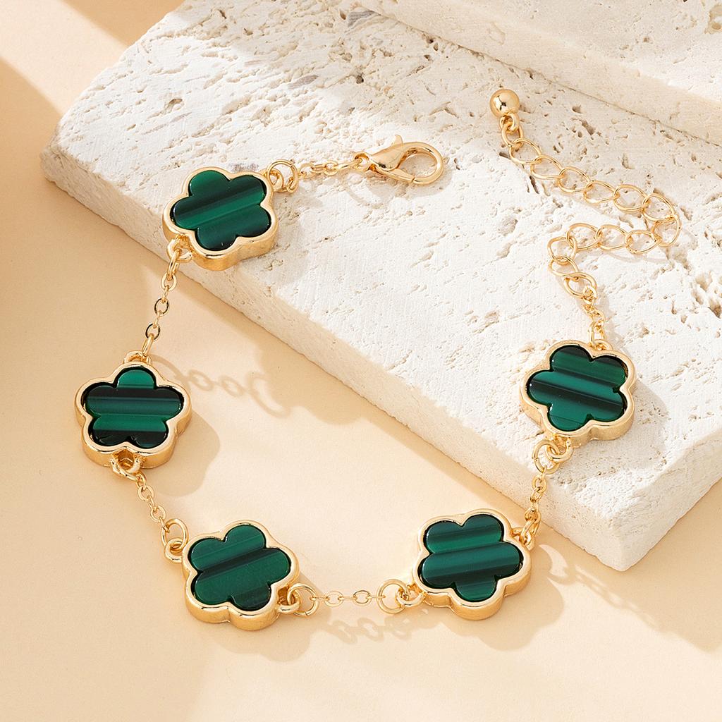 Stylish And Elegant Lucky Five-Petaled Flower Bracelet Female, Five-Leaf Flower