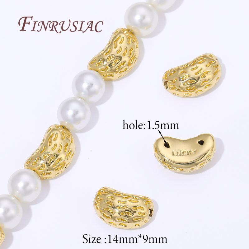 14x9mm 18K Gold Plated Brass Irregular Beads For Jewelry Making,Decorative Beads,Bracelets Spacers Bead DIY Accessories