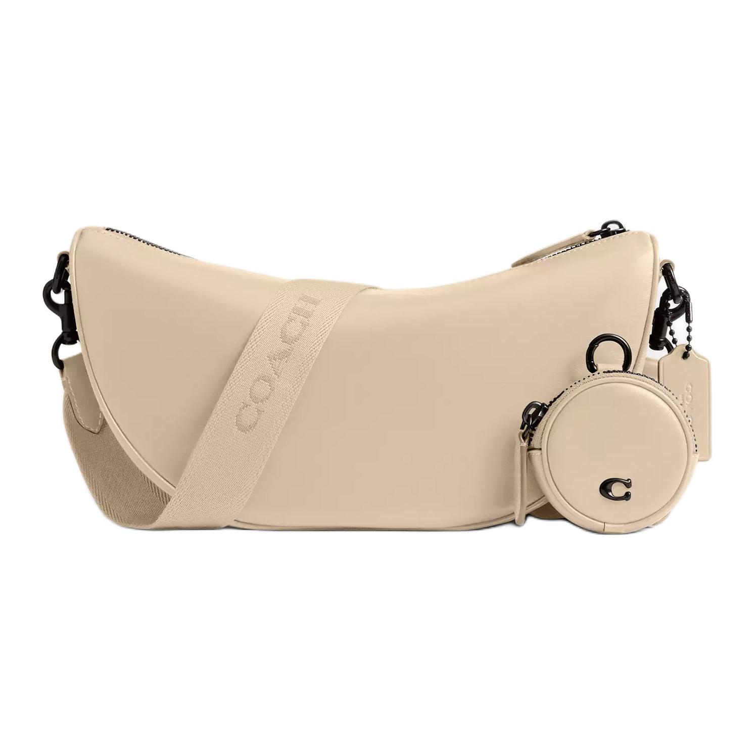 

Coach Hall 29 Solid Color Zipper Closure Leather Shoulder Crossbody Bag Large Women Bags Ivory CY754-VT5 Basic Set (Bag+Dust Bag)