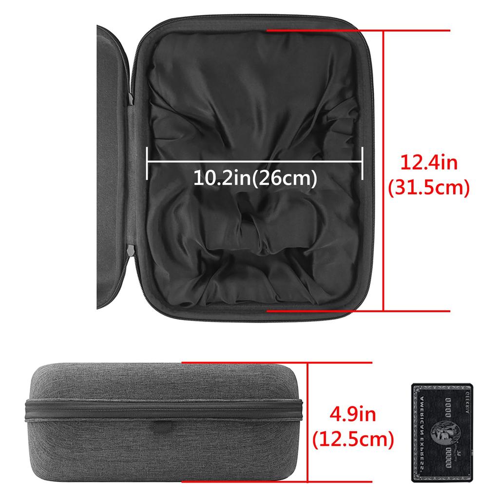 Geekria Shield Headphone Case, Compatible with Audio-Technica ATH-AWKT, Sony MDR-Z1R, and Denon AH-D9200, Hard Shell Case for Travel, Includes Storage