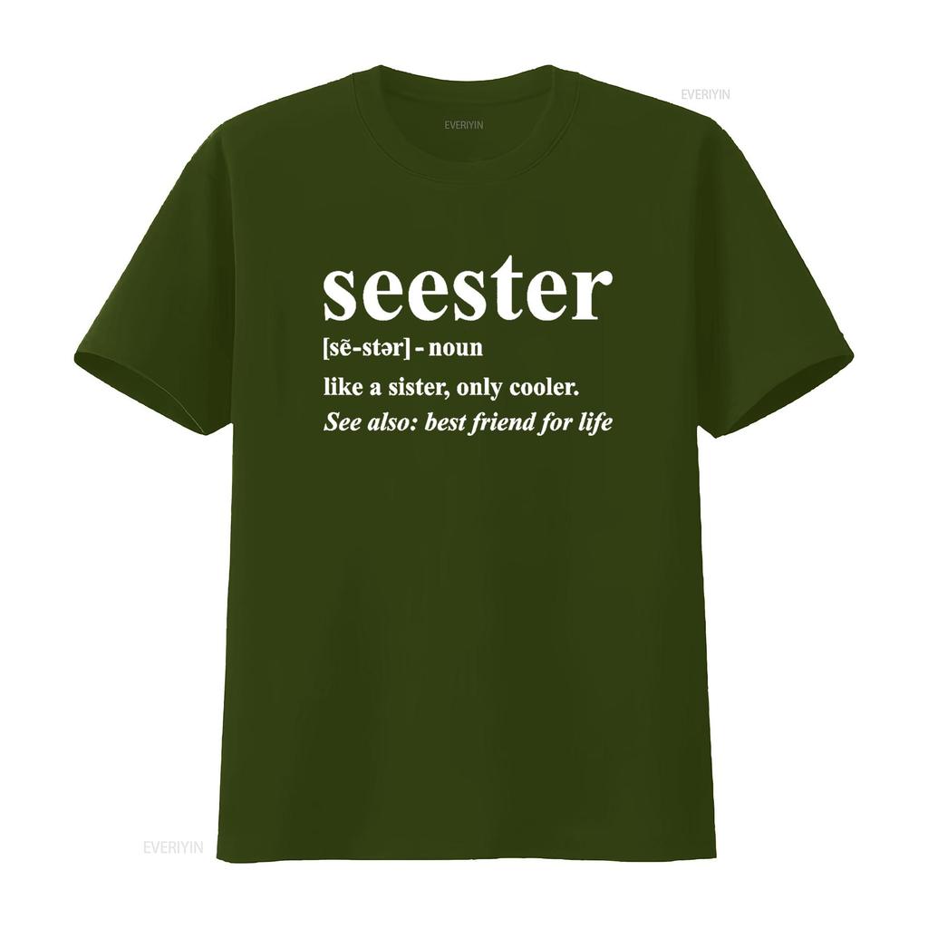 Go All Out Adult Seester Like A Sister Only Cooler T Shirt Vintage Washed Fashion Unisex Soft Top For Everyday Wear