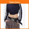 Silver Elegant Retro D Buckle Belt In Chic Pu Material Stylish Addition To Jeans Dresses And Casual Outfits