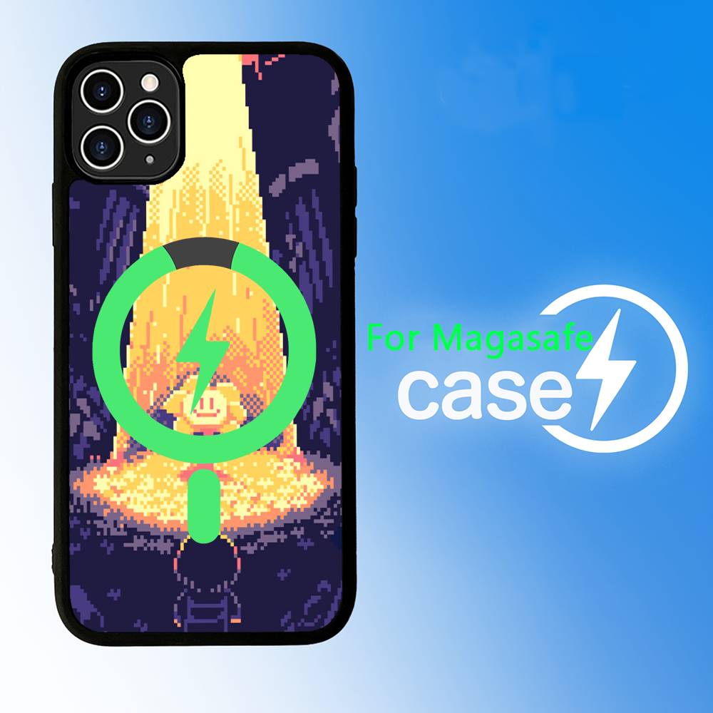 D-Deltarune Ralsei For Magsafe Magnetic Phone Case Wireless PC+TPU For iPhone 11 12 13 14 15 16 17 Pro Max Plus