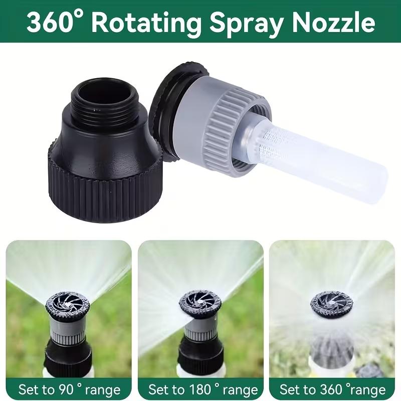 9pcs 360° Rotating Pop‑Up Automatic Lawn Spray Heads With G1/2 Female Thread Adjustable Coverage Range Lawn Sprinklers