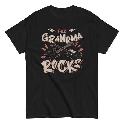 Mother's Day Tribute T Shirt Guitarist Grandma Rocks