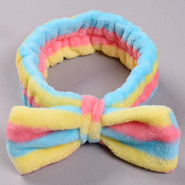 Spa-Stirnband mit Schleife, Haarband für Damen und Mädchen, Gesichts-Make-up, Kopfband aus weichem Korallenvlies, Kopfwickel für Dusche, Waschen, Gesicht, Hautpflege, Turban-Haar-Accessoires