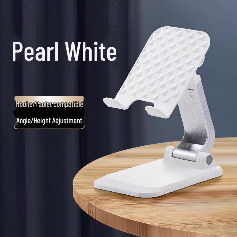 

Adjustable Telescopic Folding Tablet Stand with Custom Logo - Desktop Phone Holder белый