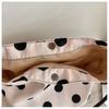 2026 Women's Niche Linen Polka Dot Tote - Versatile, Stylish Single Shoulder Basket Bag