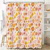 Floral Shower Curtain Botanical Pattern Waterproof Fabric Bathroom Decor Nature Theme Vintage Style Farmhouse Style Home Textile