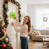 Glitter Poinsettia 5.5 Inch Artificial Flower Christmas Clip Stem Christmas Tree Ornaments For Wedding Party Wreath Decoration