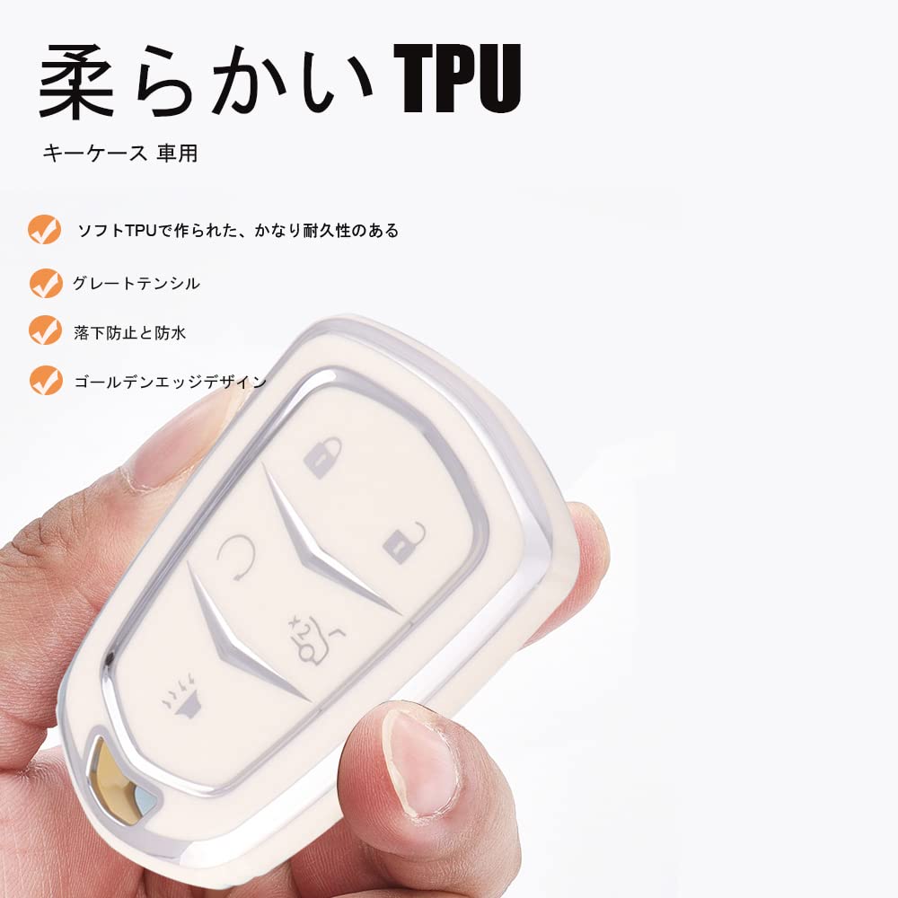 SANRILY Cadillac Key Case, Key Holder, Key Cover, Key Protection, Applicable to Cadillac ESV,