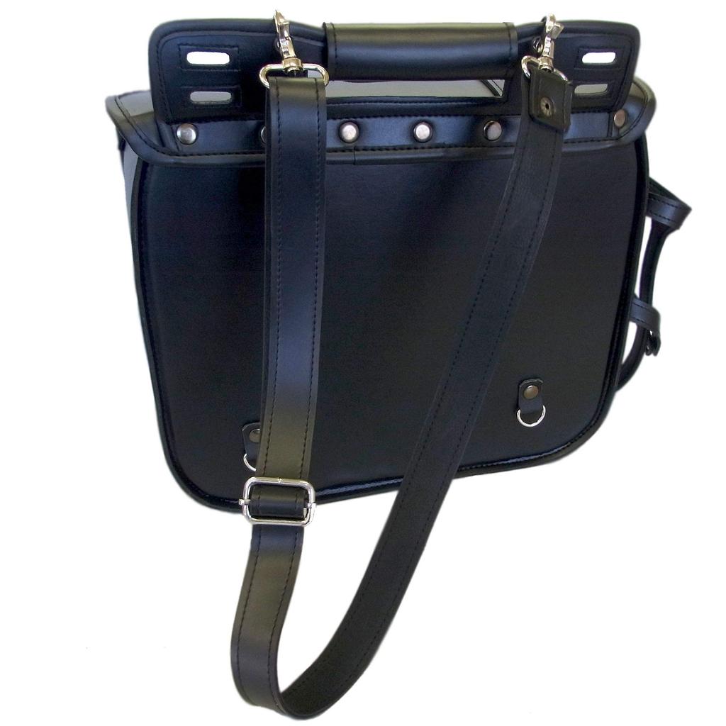 Xross Motorcycle Side Bag, Saddle Single, YF-201C, Black