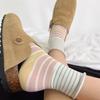 Sock Children's Cotton Summer and Spring Odor-resistant Mid-length Socks with Trendy Stripes, Long Socks, Summer Lightweight Pile-up Socks