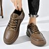Fashion Classic Brand Men's Leather Casual Shoes Thick Soled Wear-resistant Outdoor Oxford Shoes Fashionable Men's Sports Shoes