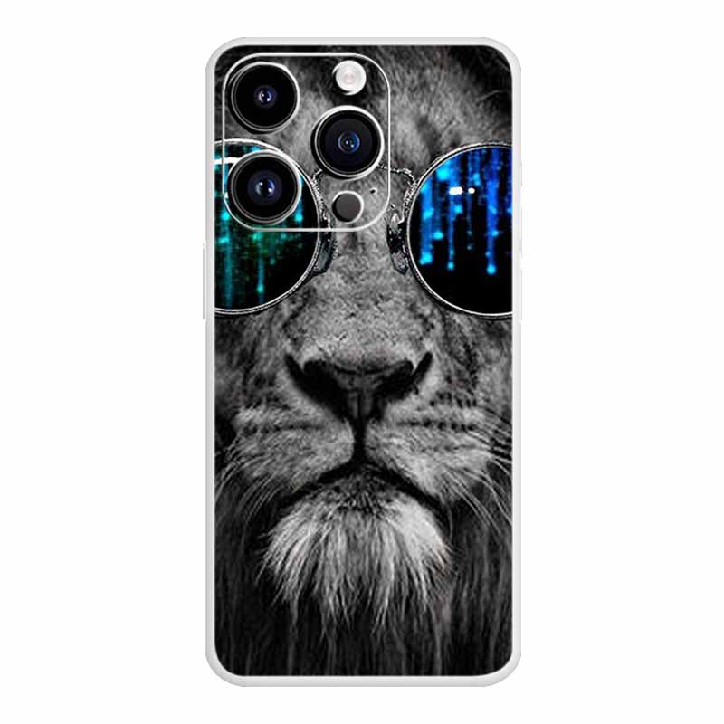 Für iPhone 16 Pro Max Hülle Luxus Silikon TPU Weiche Abdeckung Handyhülle iPhone16 plus 16e Stoßfester Bumper Funda Tiere Hülle