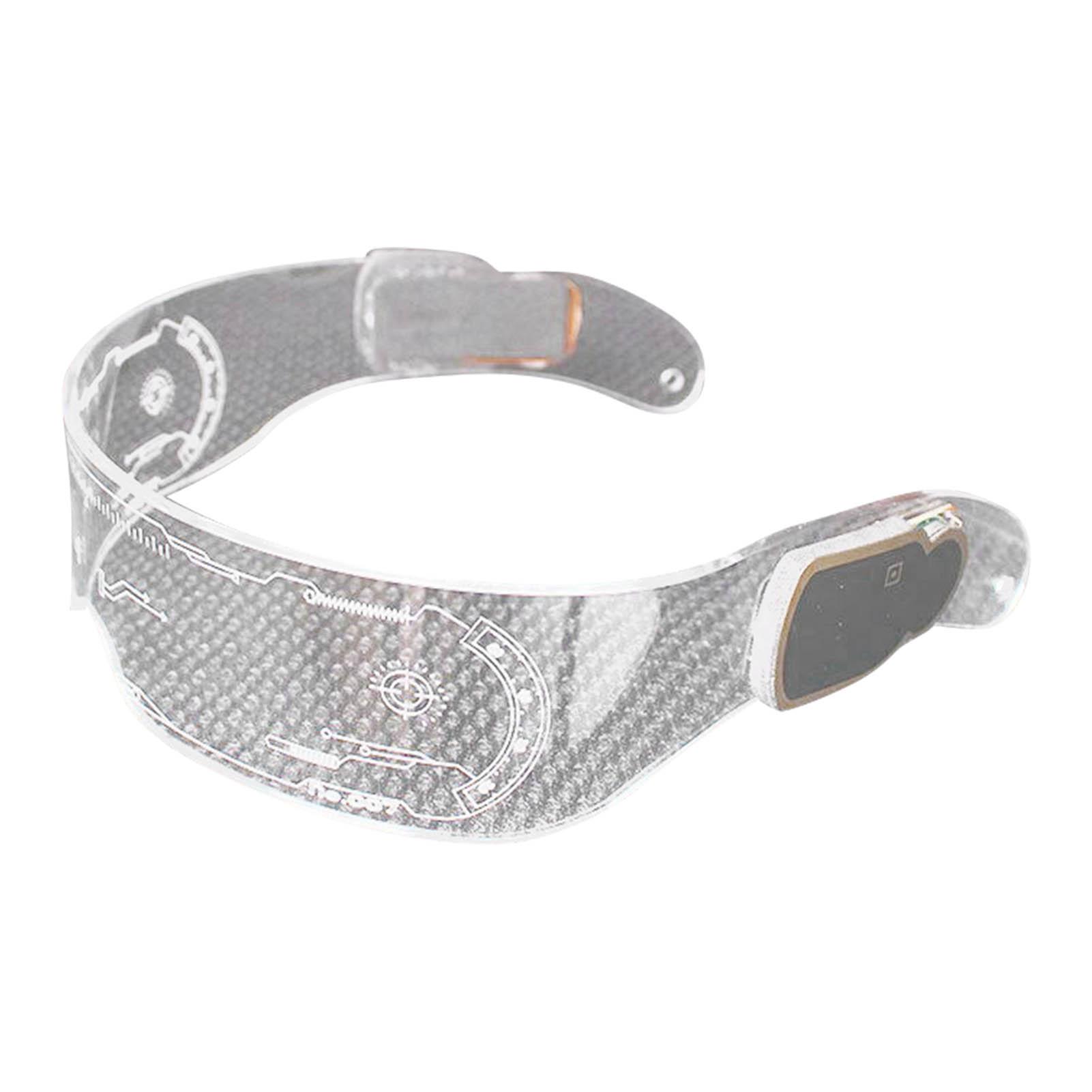 Светодиодные светящиеся очки Акриловые футуристические очки Вечерние светящиеся очки для ночной езды на велосипеде, костюмированных вечеринок 7 цветов