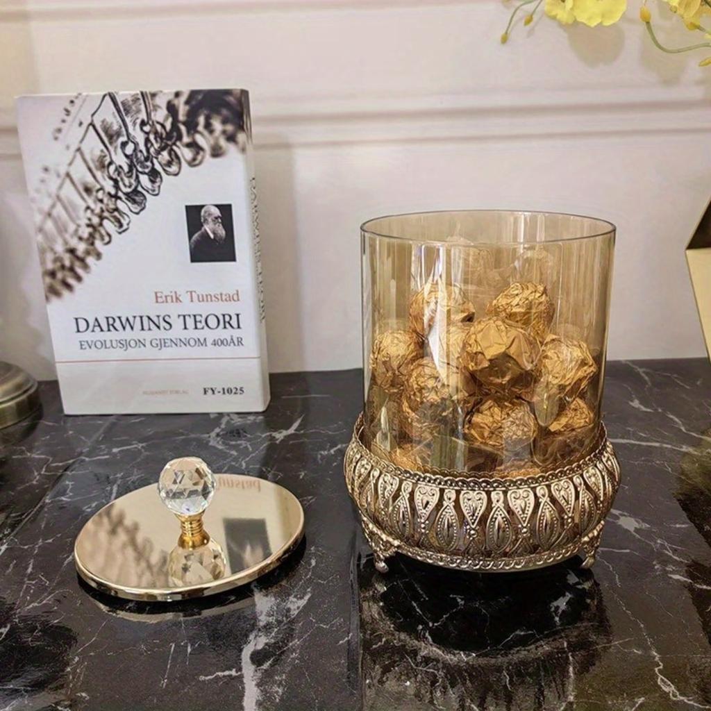 Kristall Bonbonhalter Aufbewahrungstablett für Hochzeitsmittelstücke Weihnachten Valentinstag Heimdeko Glas Vorratsglas mit Deckel