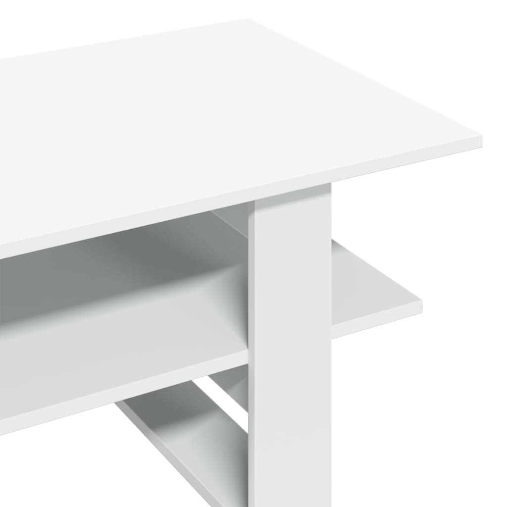 Coffee Table White 102 x 55 x 42 cm Particleboard