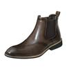 Fashion Fashion Classic Mens Ankle Boots Handmade Soft Leather Chelsea Boots Slip on Business High Top Shoes New Design Male Dress Botas