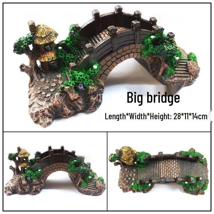 

Украшение-мост для аквариума: Искусственное украшение-мост для рыб, креветок и черепах для принятия солнечных ванн, дизайн в стиле ретро-арки