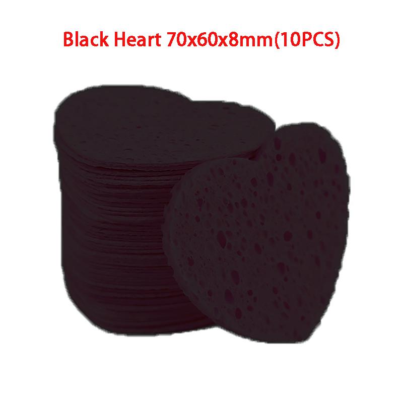 10pcs Estheticians Compressed Cosmetic Heart/Flower Shaped Cleansing Water Absorption Wood Pulp Pads Puff Facial Sponges Washing