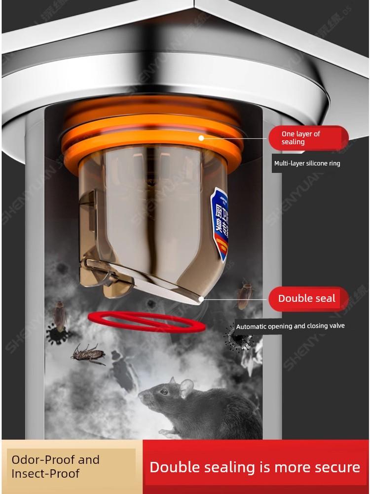Universal Anti-Odor Core for Bathroom Floor Drain, Anti-Insect and Anti-Odor Seal for Toilet Drain Pipes
