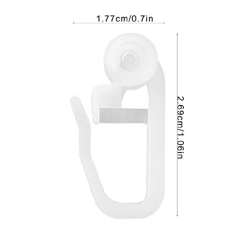 50pcs Curtain Track Hooks Curtain Gliders Offering Practical Solution For Efficient And Convenient Curtain Management