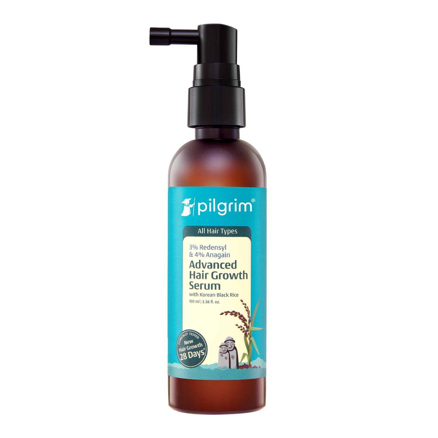 

Pilgrim Redensyl 3% + Anagain 4% + Baicapil Hair Growth Serum 100ml for Thicker, Denser Hair