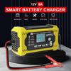 12V/6A Intelligent Pulse Repair Battery Charging High Power For Motorcycle SUV Truck Smart Car Battery Charger Multifunctional LED Display