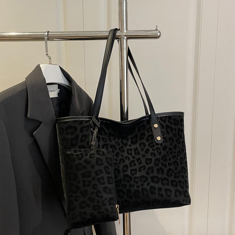 Leopard Print Women Shoulder Bag For Commuting Daily Used Casual Tote Bag Large Capacity Ladies Handbags And Purses