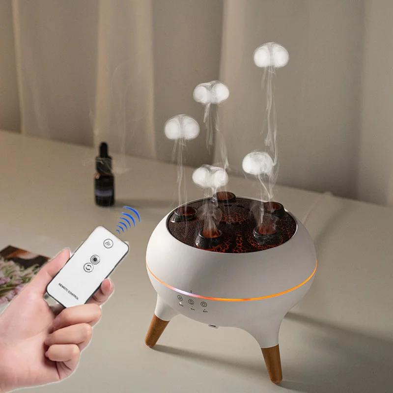 

Dynamic Jellyfish Air Humidifier 250ml Essential Oil Diffuser Remote Control Bedroom Humidifier With 7 Colorful Night Lights EU