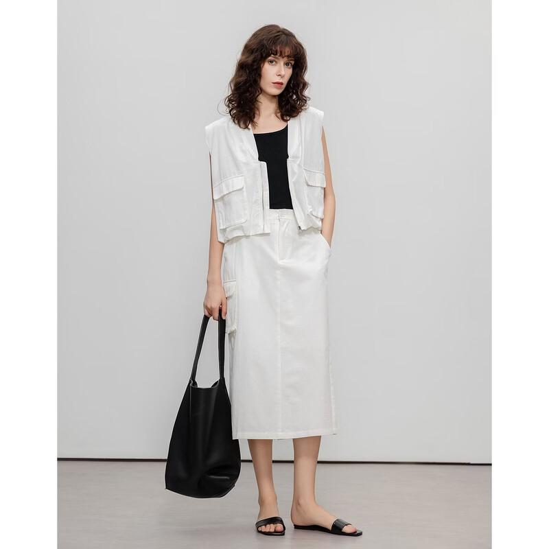 Women's Summer Cotton Workwear Vest & Skirt Set