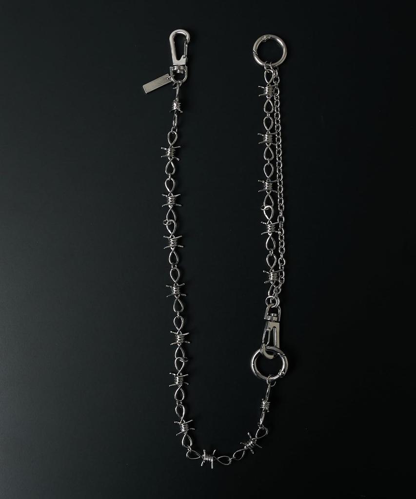 WEGO Unisex Multi-Way Wallet Chain, Silver Accessory, Korean Style, Men's and Women's, F, Pattern 3