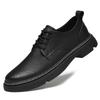 Fashion Minimally Men's Comfortable Soft Senior Handmade Non-slip Breathable Designed Low Cut Workwear for Leisure Oxford Leather Shoes