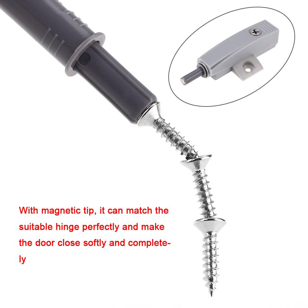 Cupboard Drawer Cabinet Door Latch Push To Open System Damper Buffer Catch No Handle Gray Color
