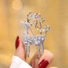 Korean Style Zirconia Sheep Brooch - Deer Pin Corsage Accessory