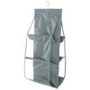 6 Pocket Hanging Handbag Organizer For Wardrobe Closet Gray Waterproof Storage Bag Door Wall Clear Sundry Bag With Hanger Pouch