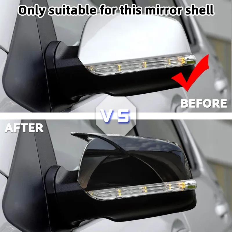 For Mercedes Benz A B Class W169 A160 W245 2008-2012 Sticker Carbon Black Side Rearview Mirror Cover Caps Shell Lid
