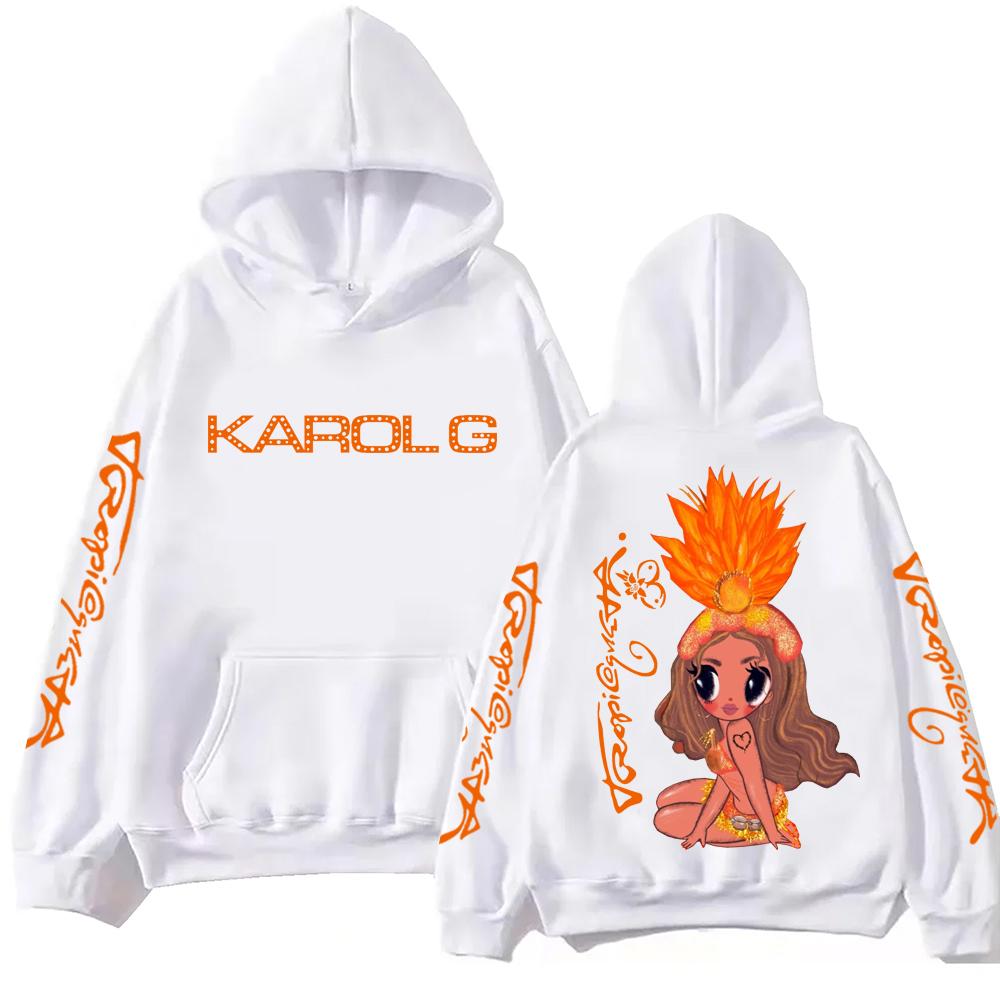 

Karol G TROPICOQUETA 2025 Hoodie Harajuku Hip Hop Pullover Tops Sweatshirt Gift XL