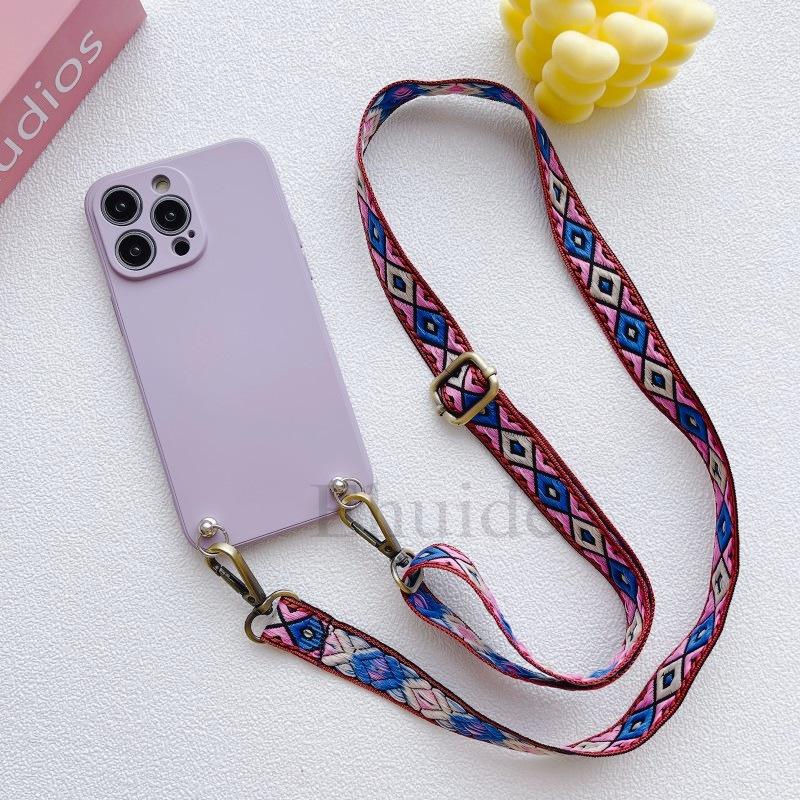 

Classic Strap Case For Motorola G84 G54 G34 G24 G14 G04 G32 E13 Edge 50 Pro 40 30 Neo Crossbody Neck Cord Lanyard Silicone Cover EDGE 30 NEO