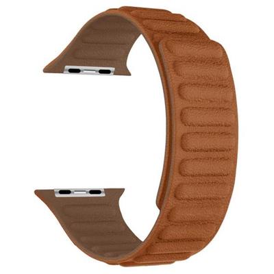 Apple Watch Bracelet - MY-MONTRE - Calfskin - Brown - Molded Magnets - 38/40/41mm