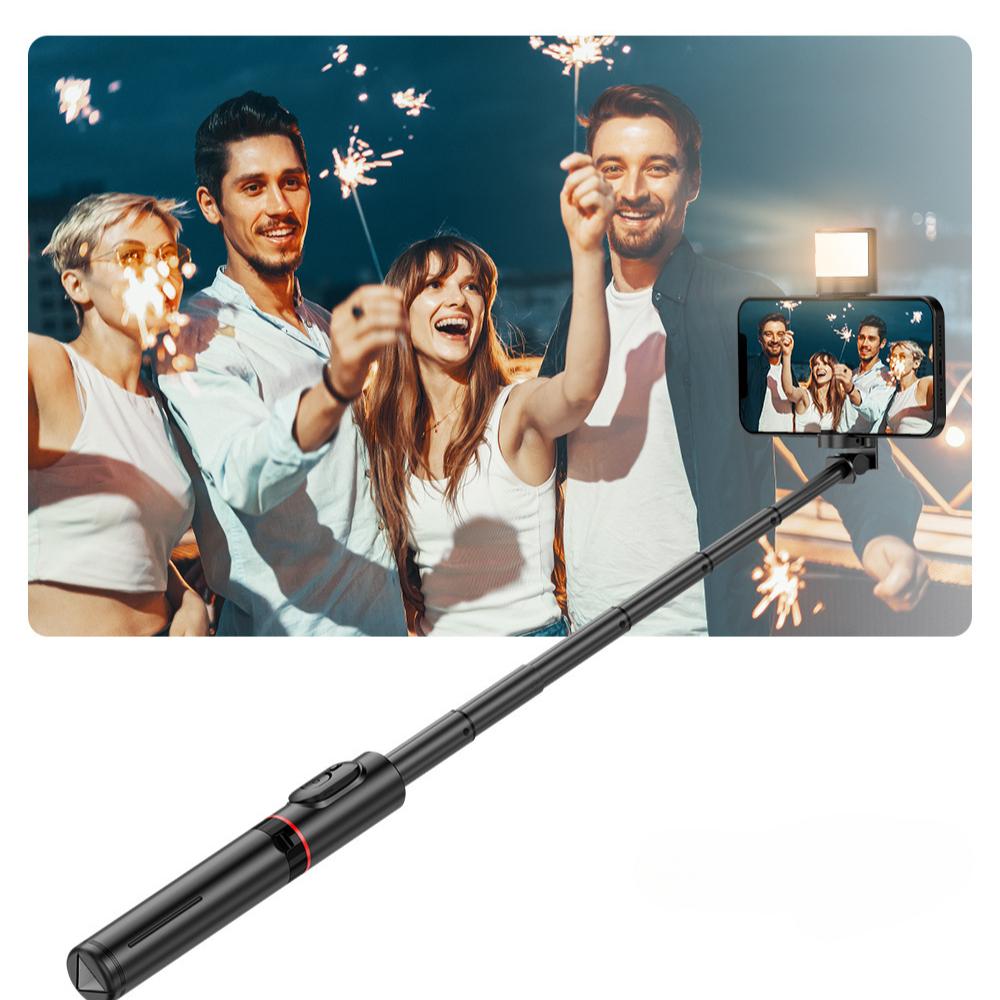 Selfie-Stick mit Licht, Telefonstativ mit 360° drehbarem Griff, kompatibel mit Mobiltelefonen für Selfies/Fotografie/Videoanrufe/Live-Stream