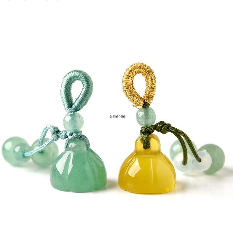 Hetian Jade Agate Lotus Seedpod Pendant Charm Bracelet Loose Beads