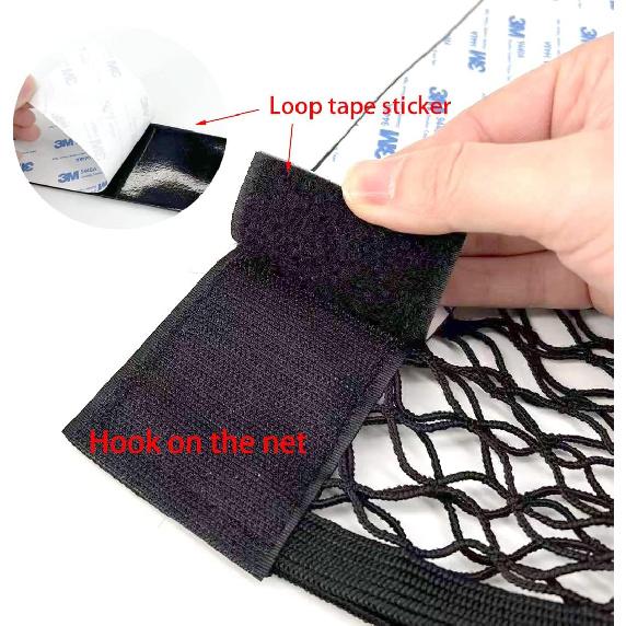 Universal Mesh Cargo Net Storage Net Wall Sticker Organizer Pouch Bag Storage Mesh Net For Car Trunk Storage Add On Organizers For Car Truck (15" X