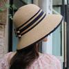 Sun Hat for Women in Summer, Fashionable Sun Protection, Bow Shaped Sun Hat, Foldable Straw Woven Large Brim Beach Hat for Outdo