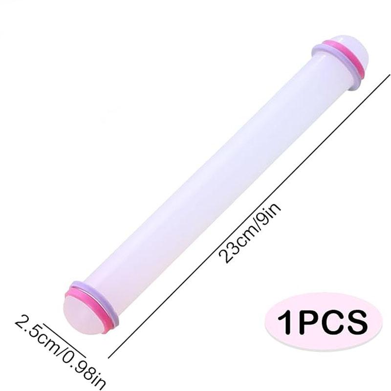 9 tommers fondant kjevle, non-stick Sugarcraft kjevle, kjevle for baking, justerbar kjevle runde ender design