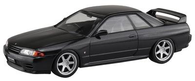 AOSHIMA The Snap Kit Series Nissan R32 Skyline Custom Wheel Pearl Plastic Model 1/32 GT-R (Black Metallic) Color-coded No.14-SP3