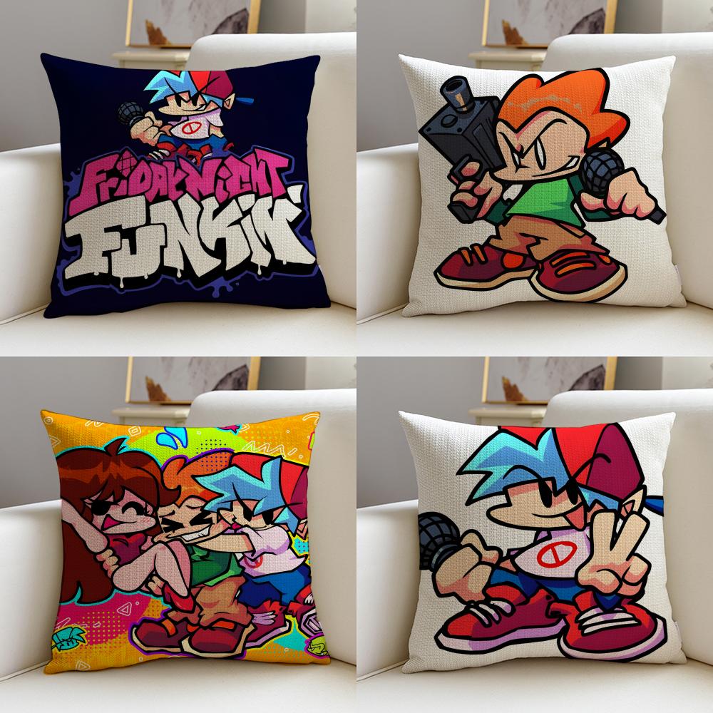GGame Friday Night FunkinS Cushion Cover Breathable and skinfriendly linen pillowcase square removable and washable cushion