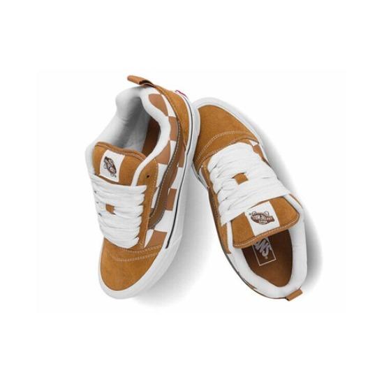 Vans Knu-Skool Low Mega Check Brown - VN000CRPBRO